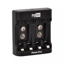 Power-Xtra PX200 - Ni-Mh-Ni-Cd AA-AAA-9V Şarj Cihazı - Power-Xtra