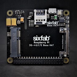 Raspberry Pi 3G/4G & LTE Base HAT - Sixfab