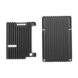 Raspberry Pi 4 Alüminyum Muhafaza Kutusu - Siyah - 1