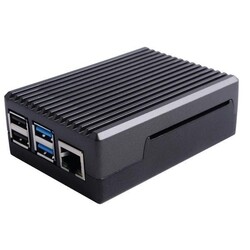 Raspberry Pi 4 Alüminyum Muhafaza Kutusu (Soğutmalı) - Siyah 