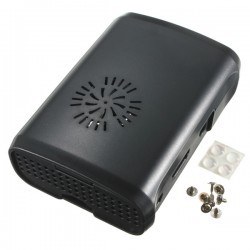 Raspberry Pi B+/2/3 Black, Fan Compatible Case 