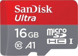 SanDisk 16 GB microSDHC Hafıza Kartı Class10 - 80 MB/sn Okuma Hızı 