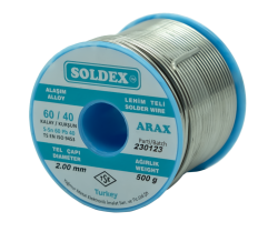 Soldex Sn60 Pb40 Arax Lehim Teli - 2mm 500gr - Soldex