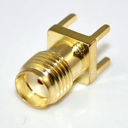 Straight SMA Female to PCB Mount - Robotistan