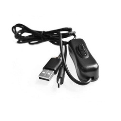 USB Power Only Cable with Switch - A Micro B 