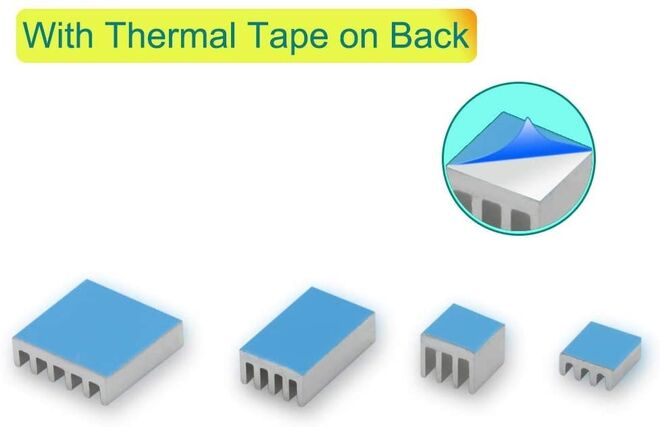 White 4 in 1 Heat Sink Set Aluminum for Raspberry Pi 4B - 2